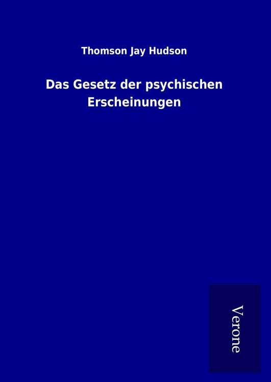 Produktbild: Das Gesetz der psychischen Erscheinungen