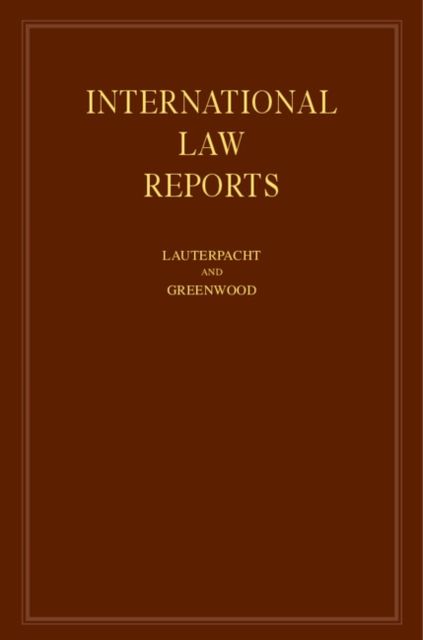 Produktbild: International Law Reports: Volume 149