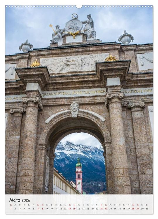 Produktbild: Innsbruck - Zwischen Gassen und Geschichte (Wandkalender 2026 DIN A2 hoch), CALVENDO Monatskalender
