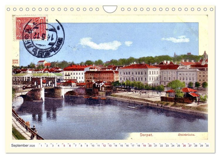 Produktbild: Gruss aus Dorpat - Tartu in historischen Ansichten (Wandkalender 2026 DIN A4 quer), CALVENDO Monatskalender