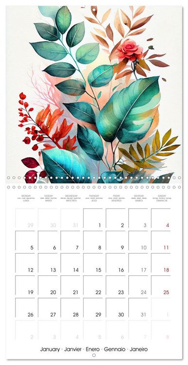 Produktbild: The Art of Leaves (Wall Calendar 2026 12 &times; 12 Inch) CALVENDO 12 Month Wall Calendar