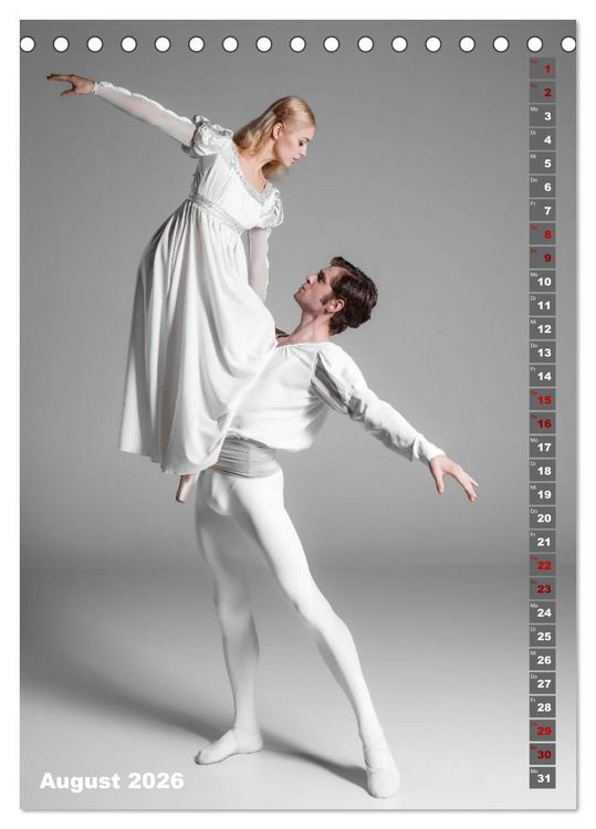 Produktbild: Sinneseindruck Ballett (Tischkalender 2026 DIN A5 hoch), CALVENDO Monatskalender
