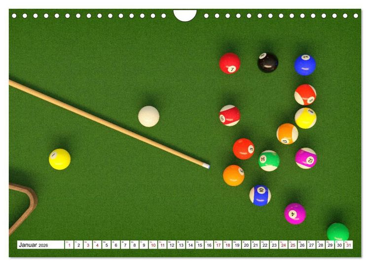 Produktbild: Indoor Aktivit&auml;ten. Billard, Darts und Bowling. Impressionen (Wandkalender 2026 DIN A4 quer), CALVENDO Monatskalender