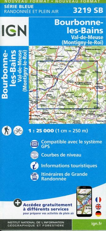 Produktbild: Bourbonne-Ies-Bains 1:25 000