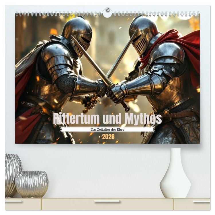 Produktbild: Rittertum und Mythos &ndash; Das Zeitalter der Ehre (hochwertiger Premium Wandkalender 2026 DIN A2 quer), Kunstdruck in Hochglanz