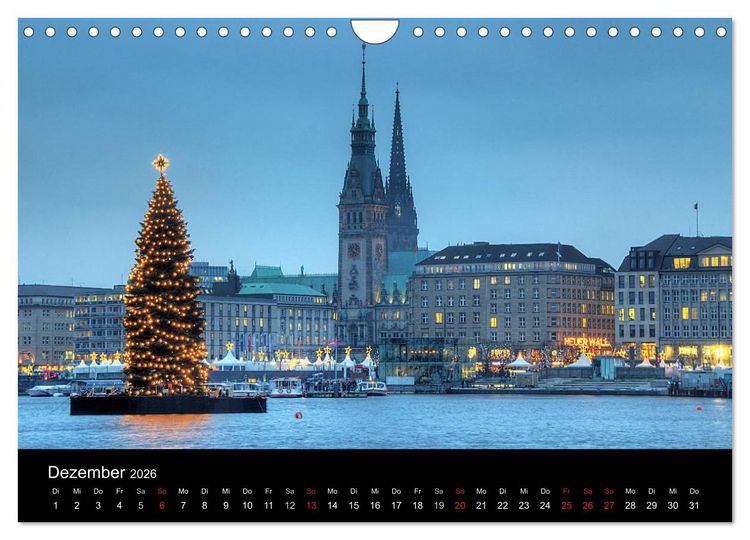 Produktbild: Hamburg (Wandkalender 2026 DIN A4 quer), CALVENDO Monatskalender
