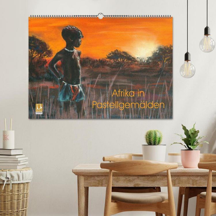 Produktbild: Afrika in Pastellgem&auml;lden (Wandkalender 2026 DIN A2 quer), CALVENDO Monatskalender