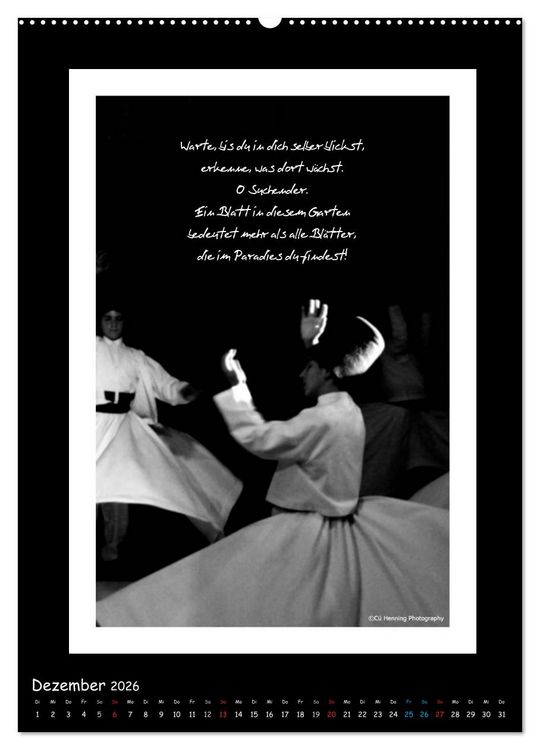 Produktbild: Mevlana's tanzende Derwische und seine Weisheiten (hochwertiger Premium Wandkalender 2026 DIN A2 hoch), Kunstdruck in Hochglanz