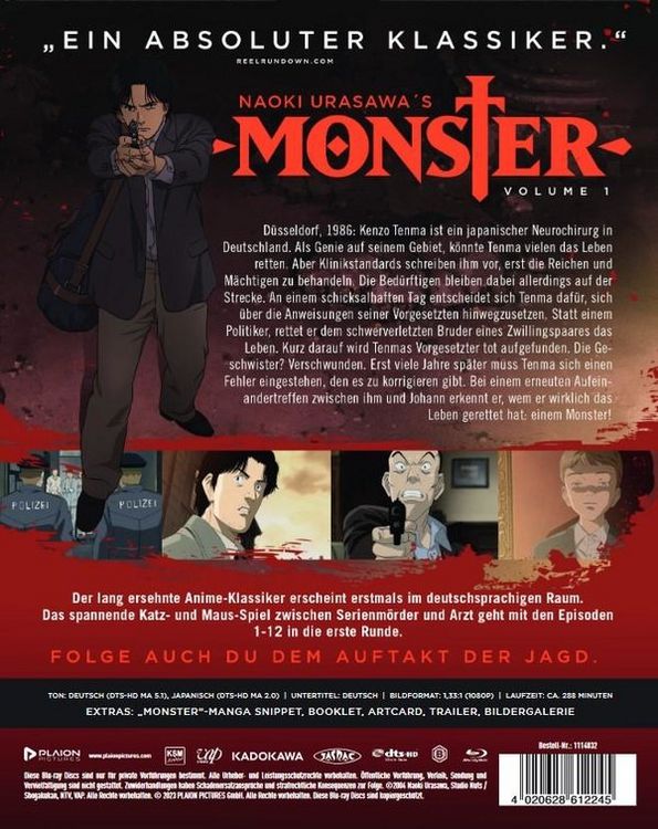 Produktbild: MONSTER - Volume 1 (Ep. 1-12) - Steelbook [2 BRs]