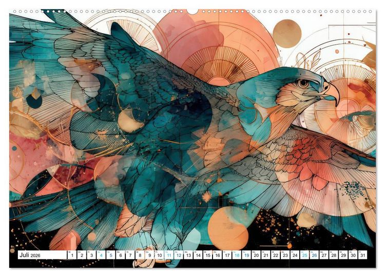 Produktbild: Bohemian Tierzauber (Wandkalender 2026 DIN A2 quer), CALVENDO Monatskalender