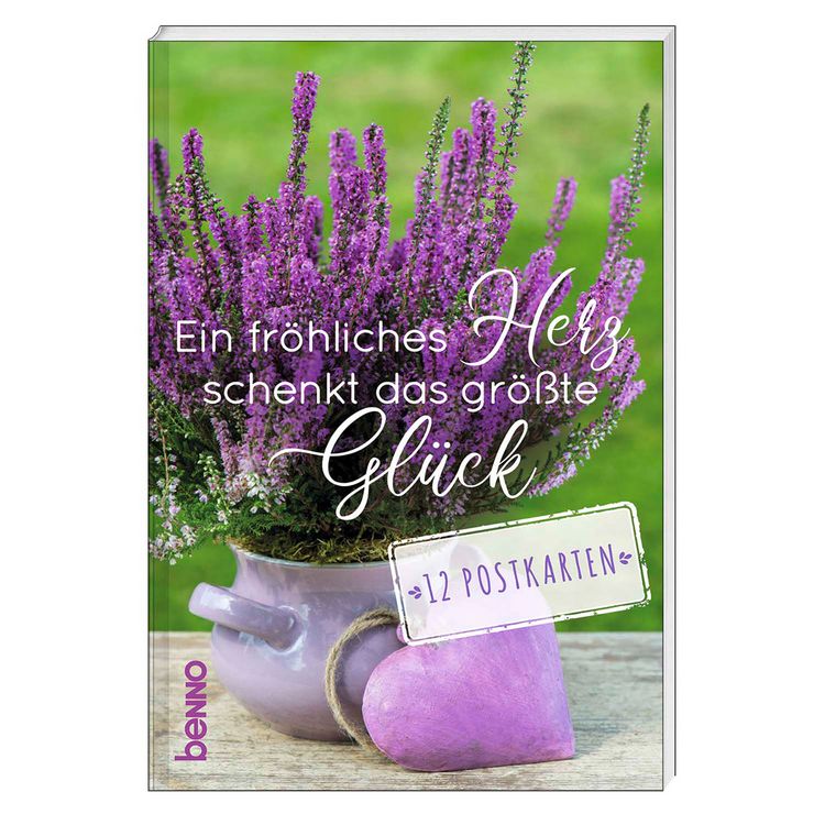 Produktbild: Postkartenbuch &raquo;Ein fr&ouml;hliches Herz schenkt das gr&ouml;&szlig;te Gl&uuml;ck&laquo;