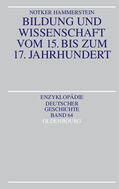 Produktbild: Bildung und Wissenschaft vom 15. bis zum 17. Jahrhundert