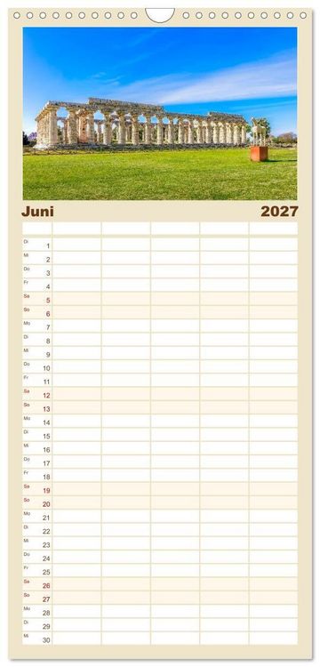Produktbild: Familienplaner 2027 - Magna Graecia - Griechische antike St&auml;tten in S&uuml;ditalien mit 5 Spalten (Wandkalender, 21 x 45 cm) CALVENDO