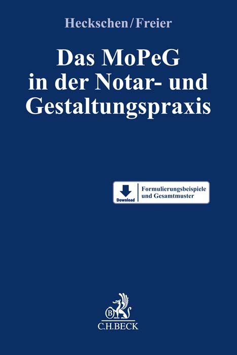 Produktbild: Das MoPeG in der Notar- und Gestaltungspraxis