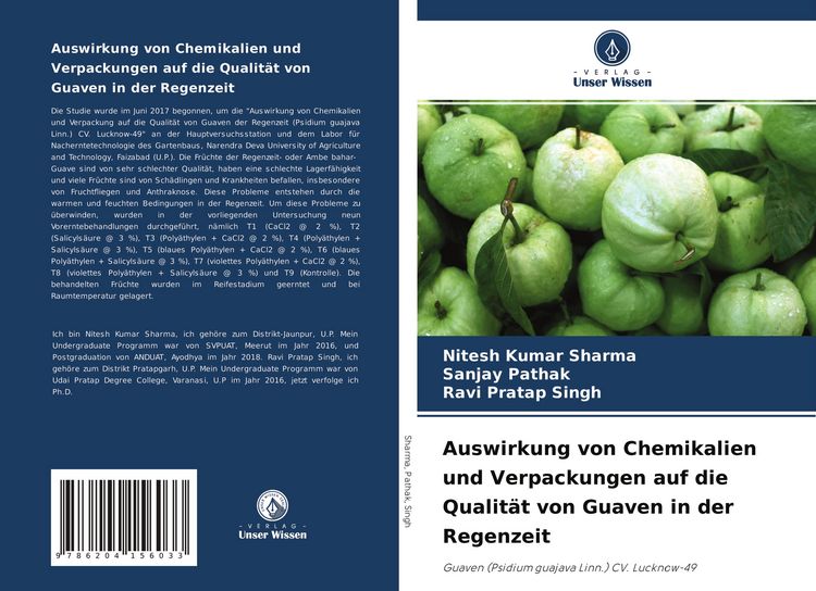 Produktbild: Auswirkung von Chemikalien und Verpackungen auf die Qualit&auml;t von Guaven in der Regenzeit