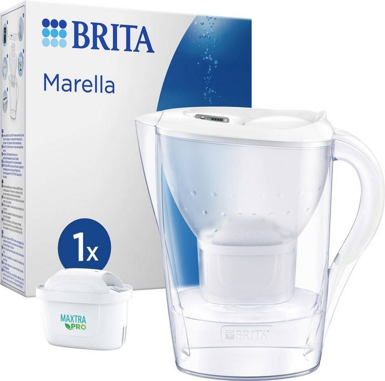 Produktbild: Brita Marella 125219 Wassersparfilter-Set 2.4l Wei&szlig;