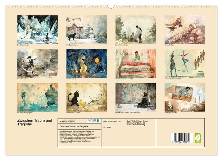 Produktbild: Zwischen Traum und Trag&ouml;die (hochwertiger Premium Wandkalender 2026 DIN A2 quer), Kunstdruck in Hochglanz