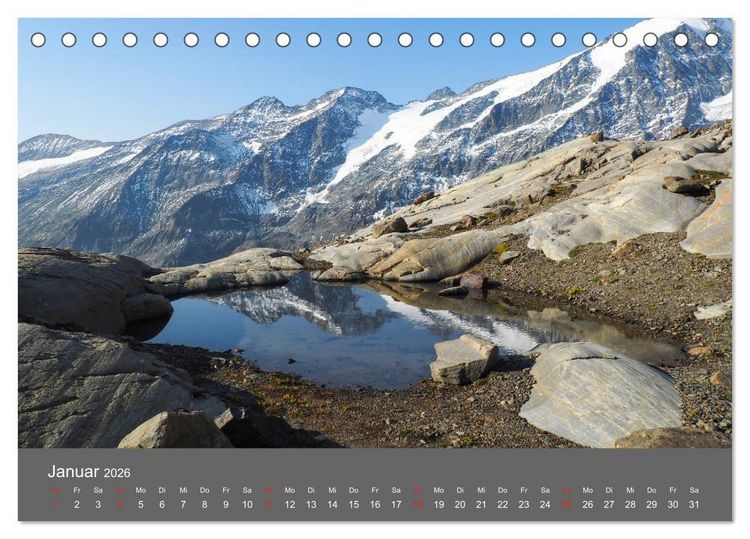 Produktbild: Bergseen der Alpen (Tischkalender 2026 DIN A5 quer), CALVENDO Monatskalender