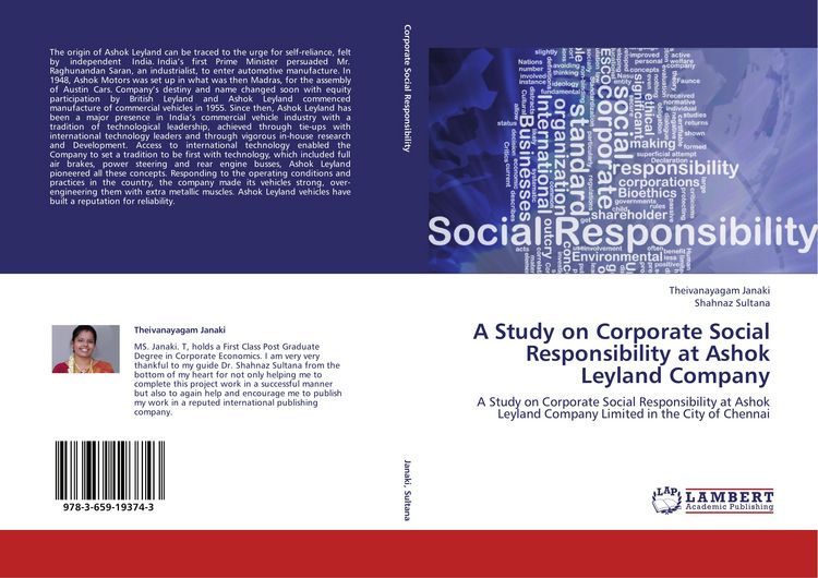 Produktbild: A Study on Corporate Social Responsibility at Ashok Leyland Company