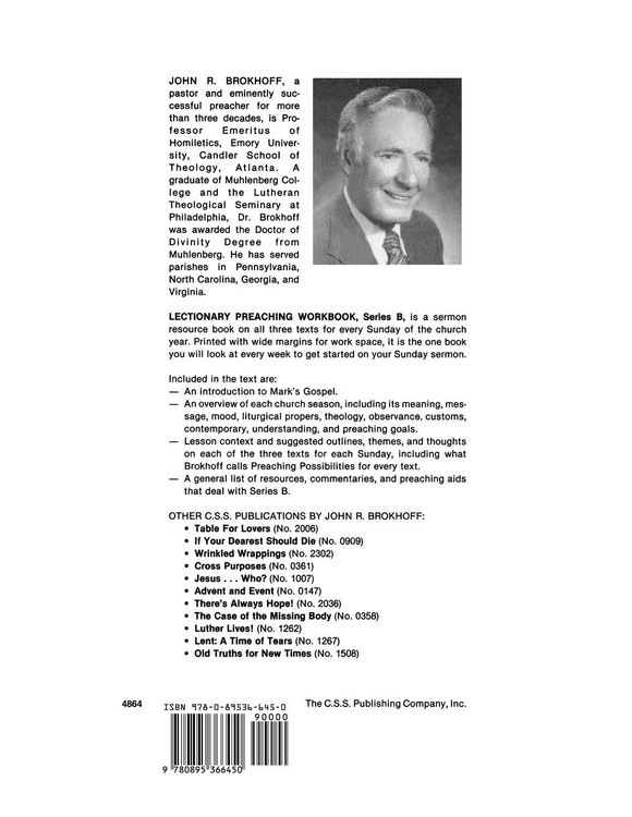 Produktbild: Lectionary Preaching Workbook, Series B