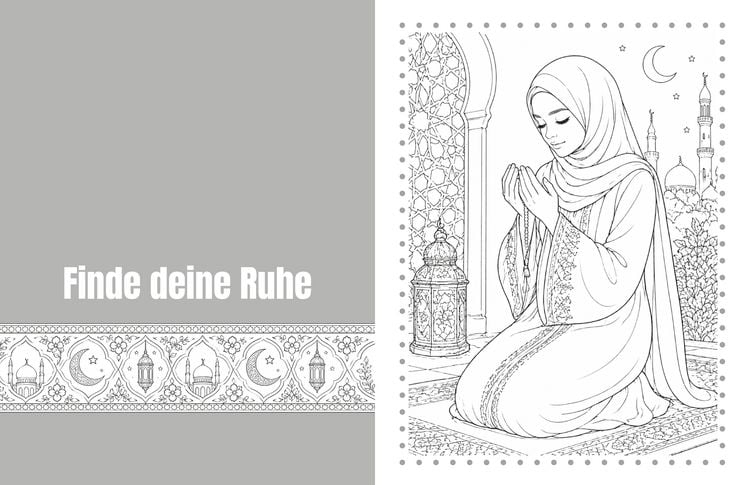 Produktbild: Elegante Hijab Frauen - Malbuch f&uuml;r Erwachsene mit stilvollen Portraits