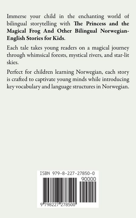 Produktbild: The Princess and the Magical Frog And Other Bilingual Norwegian-English Stories for Kids