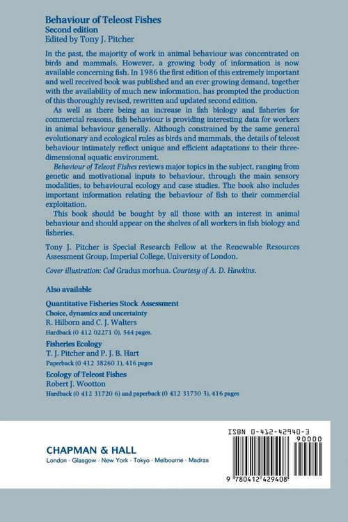 Produktbild: Behaviour of Teleost Fishes