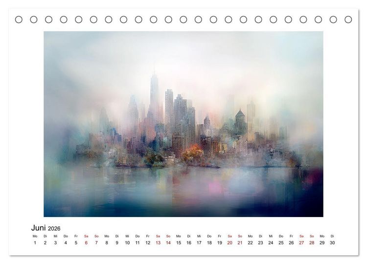 Produktbild: Fantasiest&auml;dte (Tischkalender 2026 DIN A5 quer), CALVENDO Monatskalender