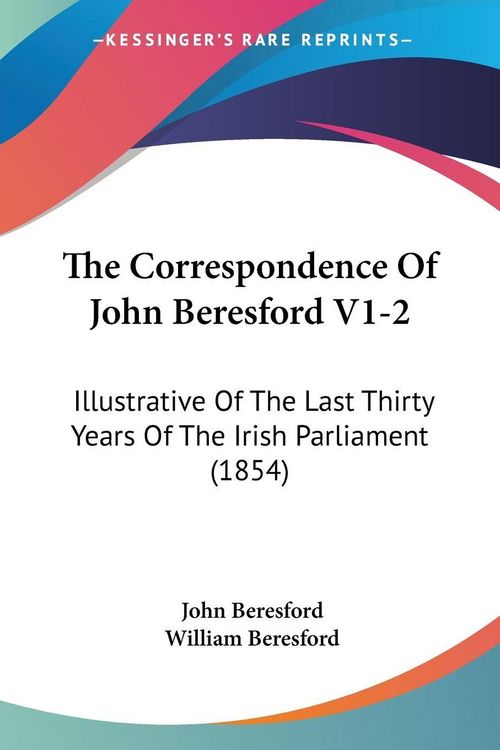 Produktbild: The Correspondence Of John Beresford V1-2