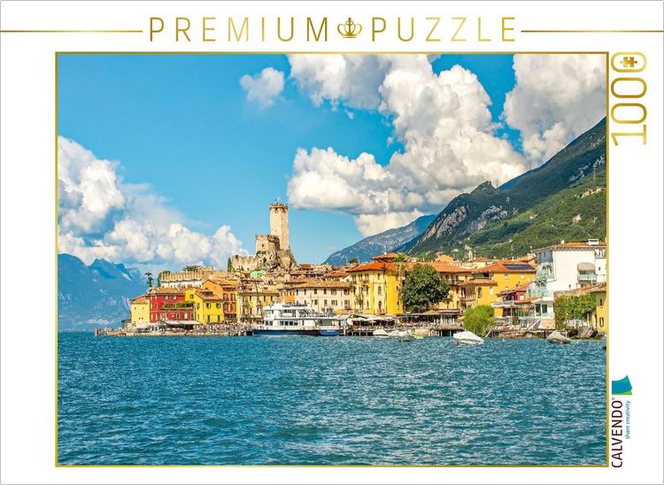 Produktbild: CALVENDO Puzzle Aussicht auf Malcesine | 1000 Teile Lege-Gr&ouml;&szlig;e 64x48cm Foto-Puzzle f&uuml;r gl&uuml;ckliche Stunden