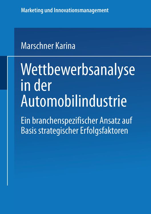 Produktbild: Wettbewerbsanalyse in der Automobilindustrie