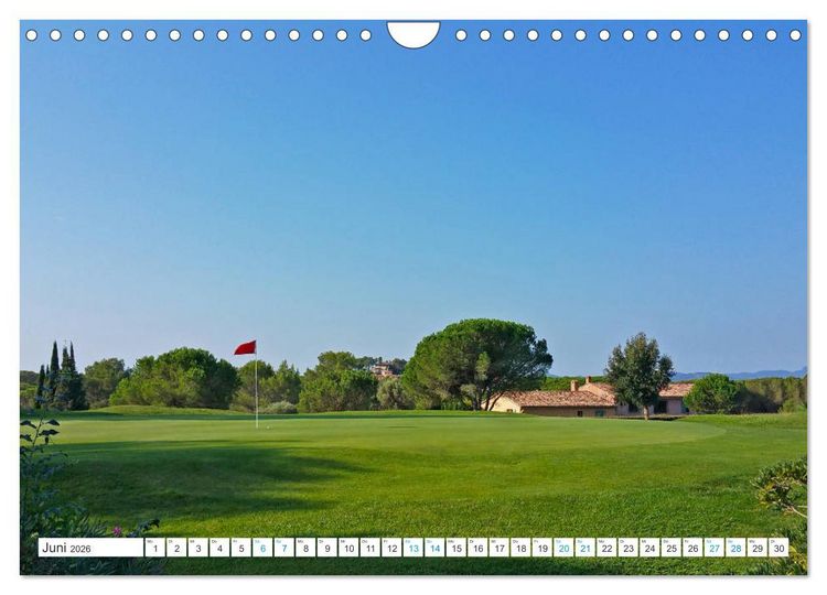 Produktbild: Mediterrane Golfpl&auml;tze - Spanien, Portugal, Mallorca (Wandkalender 2026 DIN A4 quer), CALVENDO Monatskalender