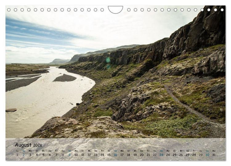 Produktbild: Island - In X Tagen um die Welt (Wandkalender 2026 DIN A4 quer), CALVENDO Monatskalender