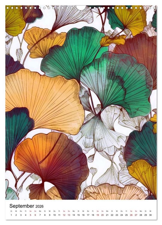 Produktbild: Ginkgo Biloba Sch&ouml;nheit (Wandkalender 2026 DIN A3 hoch), CALVENDO Monatskalender