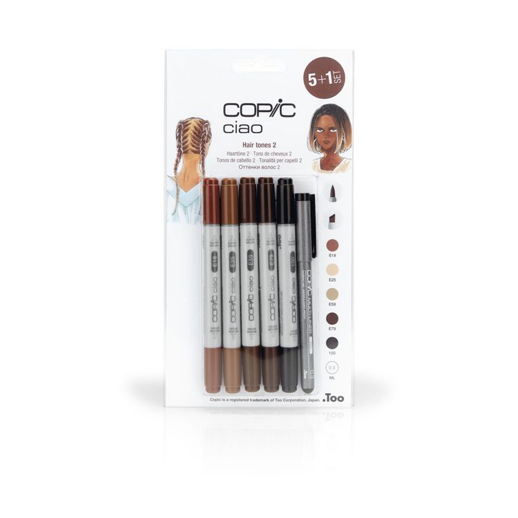 Produktbild: Copic Marker Set Ciao 5+1 Hair Tones 2