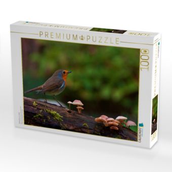 Produktbild: CALVENDO Puzzle Rotkehlchen im Wald | 1000 Teile Lege-Gr&ouml;&szlig;e 64x48cm Foto-Puzzle f&uuml;r gl&uuml;ckliche Stunden