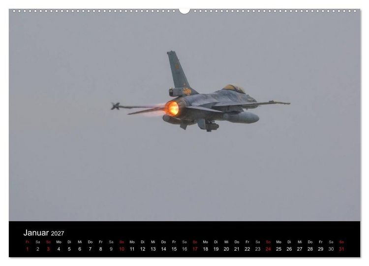 Produktbild: F-16 Fliegende Legende (Wandkalender 2027 DIN A2 quer), CALVENDO Monatskalender