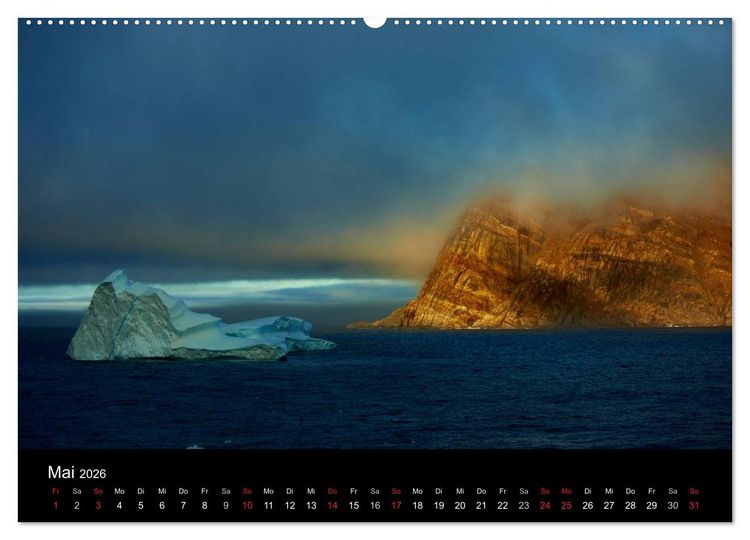 Produktbild: Gr&ouml;nland by Andr&eacute; Poling (hochwertiger Premium Wandkalender 2026 DIN A2 quer), Kunstdruck in Hochglanz