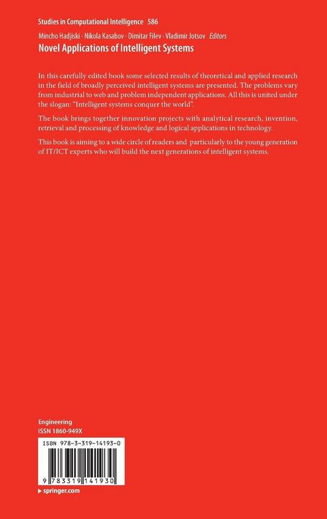 Produktbild: Novel Applications of Intelligent Systems