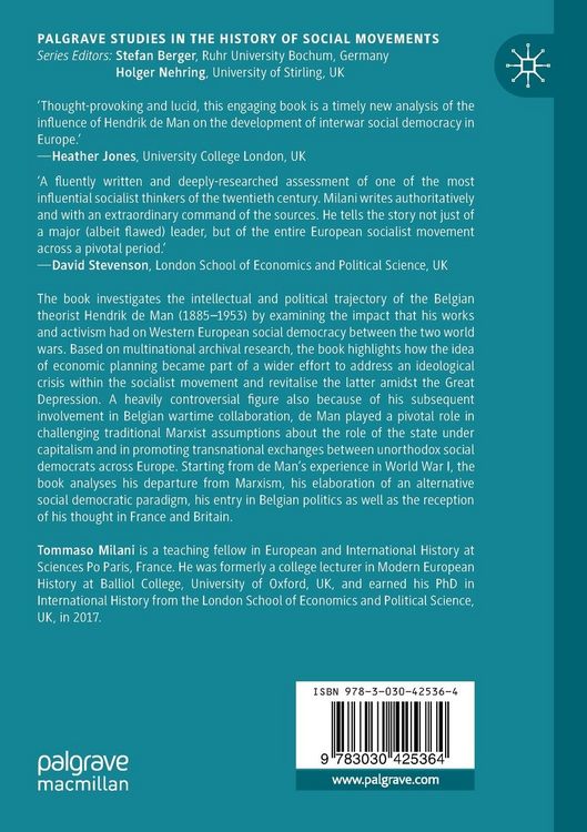 Produktbild: Hendrik de Man and Social Democracy