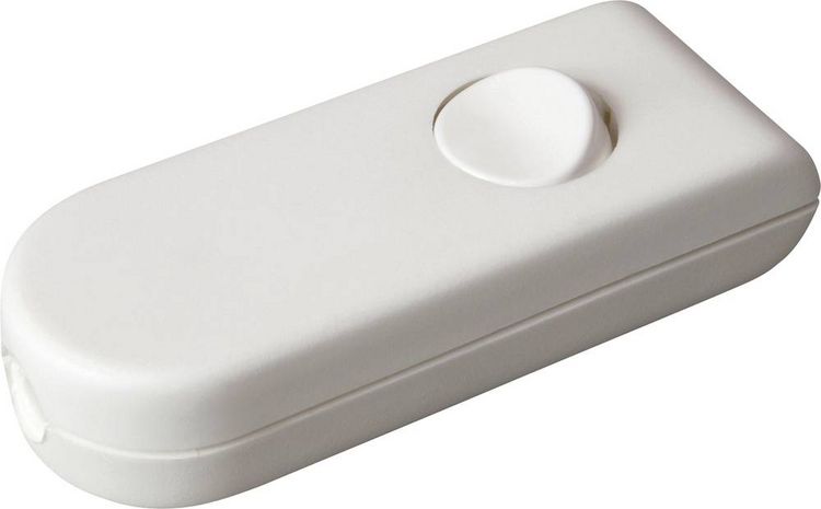 Produktbild: InterB&auml;r 8093-208.01 Schnurschalter Wei&szlig;, Rot 1 x Aus/Ein 2A 1St.