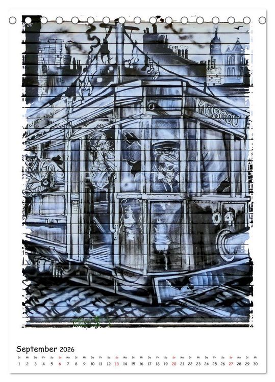 Produktbild: Street Art in Gent (Tischkalender 2026 DIN A5 hoch), CALVENDO Monatskalender