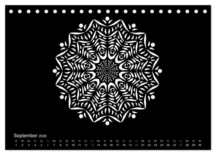 Produktbild: Entspannung und Ruhe durch Mandalas (Tischkalender 2026 DIN A5 quer), CALVENDO Monatskalender