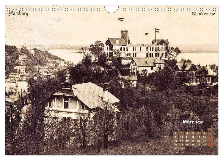 Produktbild: Gr&uuml;&szlig;e aus dem alten Hamburg &ndash; Historische Ansichten der Stadt (Wandkalender 2026 DIN A4 quer), CALVENDO Monatskalender