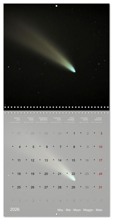 Produktbild: Galaxie cosmique (Calendrier mural carr&eacute; 2026 30x30 cm) Calendrier double avec une page pour vos prises de notes