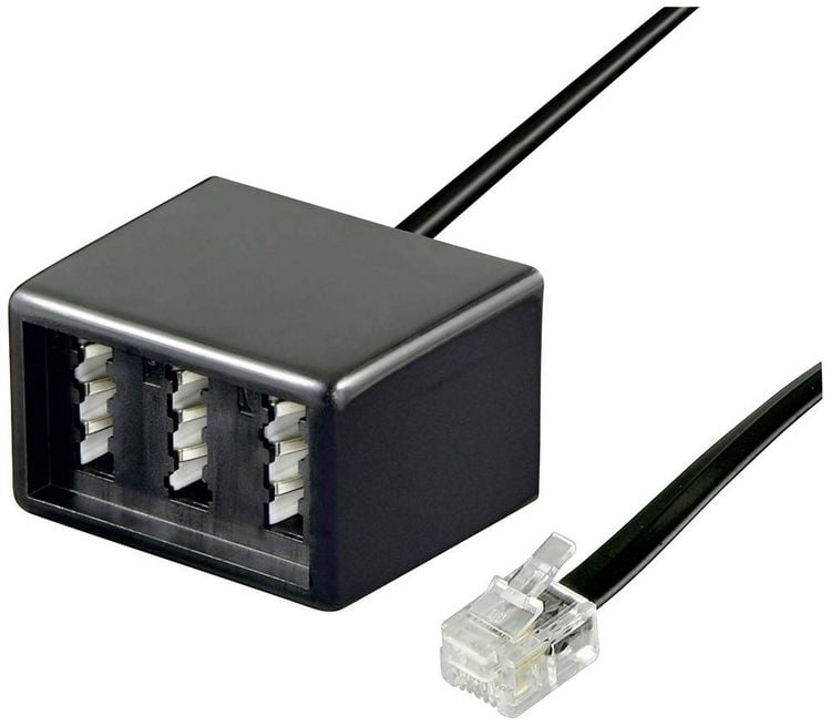 Produktbild: Goobay Telefon (analog) Adapterkabel [1x RJ11-Stecker - 1x TAE-NFN-Buchse] 0.20m Schwarz