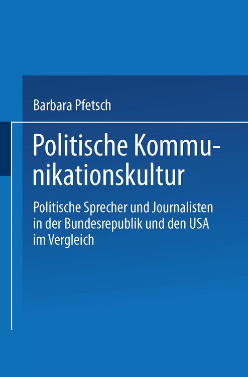 Produktbild: Politische Kommunikationskultur
