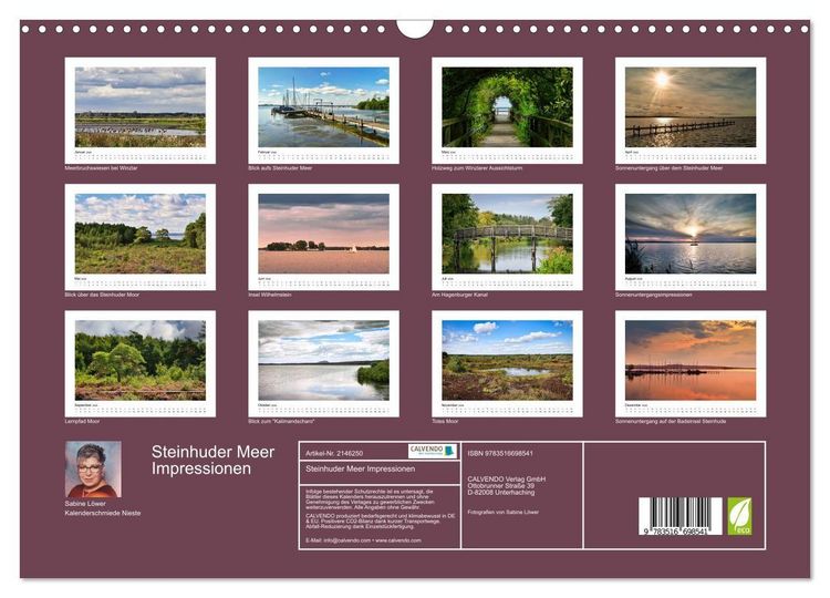 Produktbild: Steinhuder Meer Impressionen (Wandkalender 2026 DIN A3 quer), CALVENDO Monatskalender