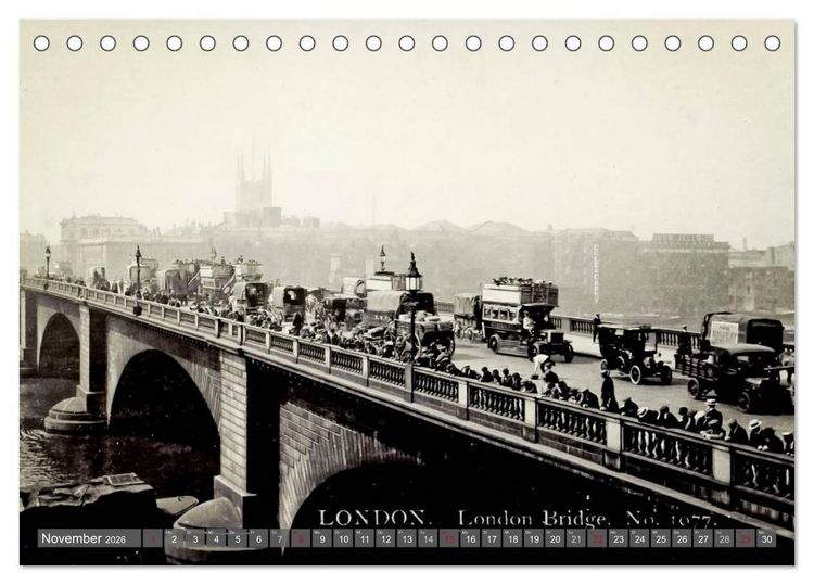 Produktbild: Sch&ouml;nes altes London in historischen Bildern (Tischkalender 2026 DIN A5 quer), CALVENDO Monatskalender