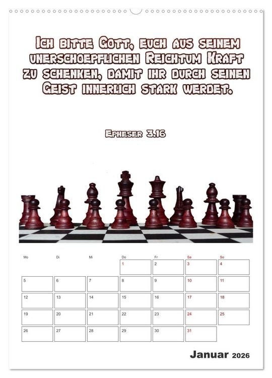 Produktbild: drei.sechzehn - Der Jesus Kalender (Wandkalender 2026 DIN A2 hoch), CALVENDO Monatskalender